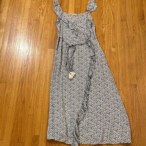 Madewell Blue Floral Maxi Dress